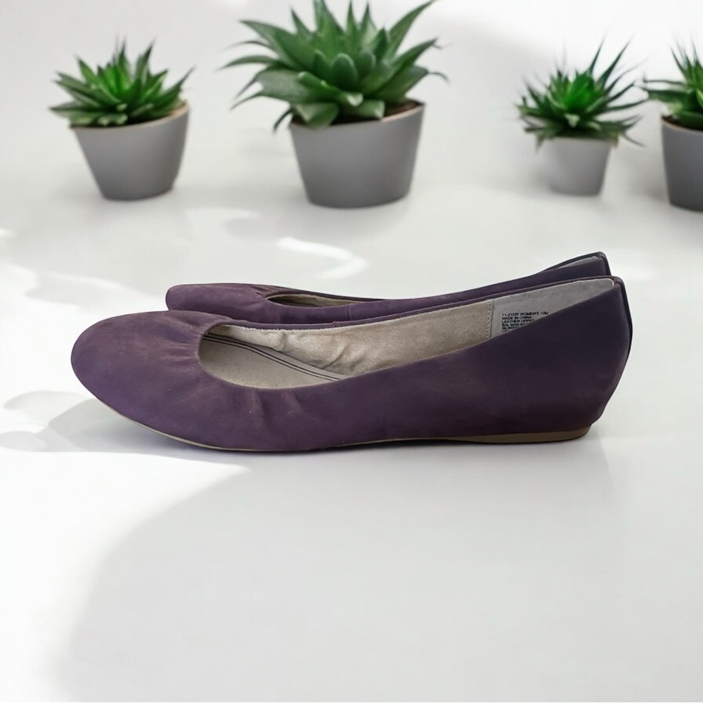G.H. Bass & Co. Women's Felicity Bordeux Ballet Flat Shoes Purple Size 10 M Us
